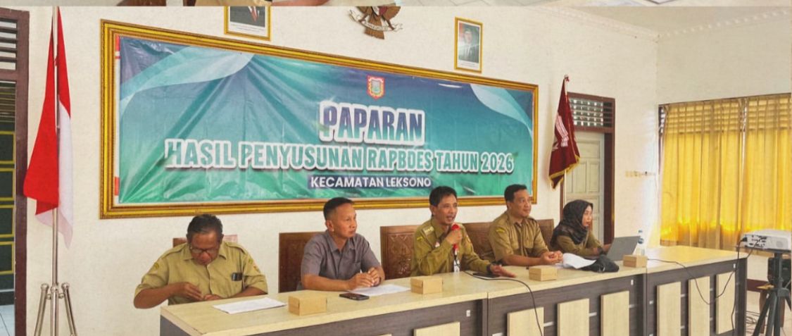 desa-kelurahan-se-kecamatan-leksono-mengikuti-paparan-hasil-penyusunan-rapbdes-ta-2026