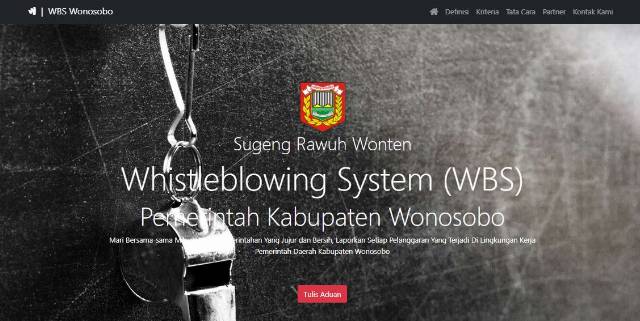 Mari Dukung Upaya Pencegahan Korupsi di Kabupaten Wonosobo,dengan Laporkan di WBS Kabupaten Wonosobo!