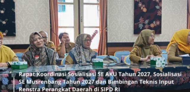 Sekcam, Kasubag dan Bagian Umpeg Kecamatan Leksono mengikuti Rapat Koordinasi