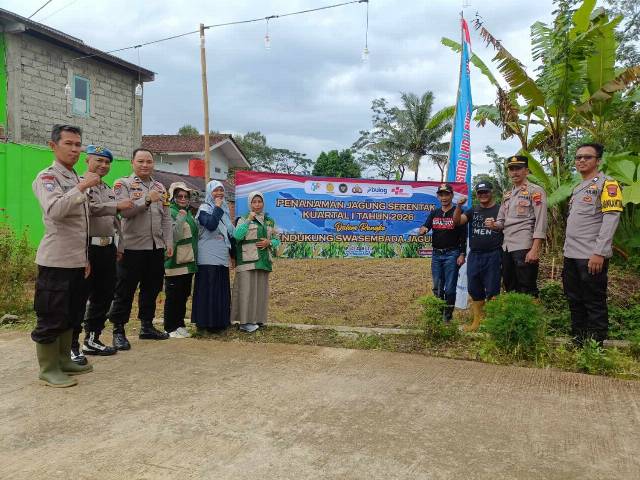 Camat Leksono mengikuti kegiatan Penanaman Jagung Serentak Kuartal I Tahun 2026
